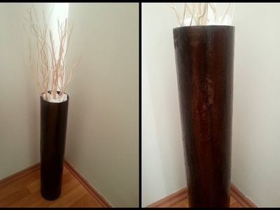 Diy Cardboard Craft - How To Make A Vase From Cardboard Box