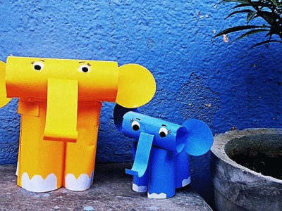DIY How to make toy elephant using paper craft. Easy paper craft