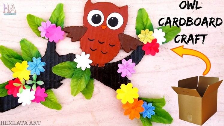 DIY: Learn Owl Craft for Kids |  Cardboard Crafts | Home Decor