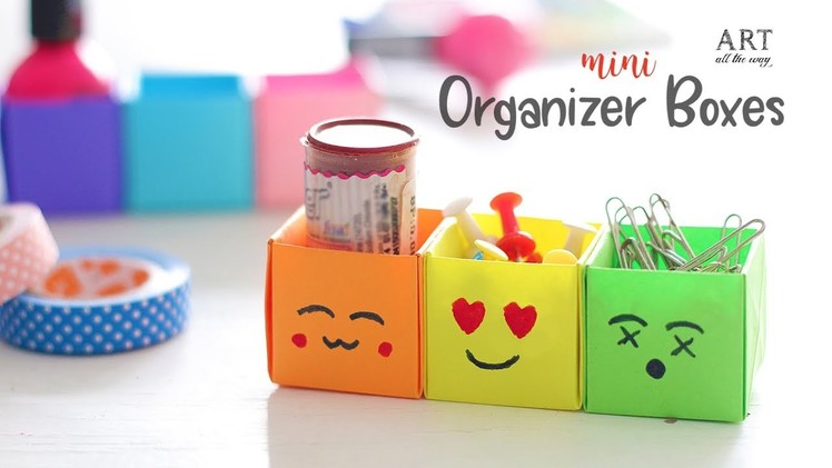 DIY Mini Organizer Boxes | Desk Decor | Craft Ideas