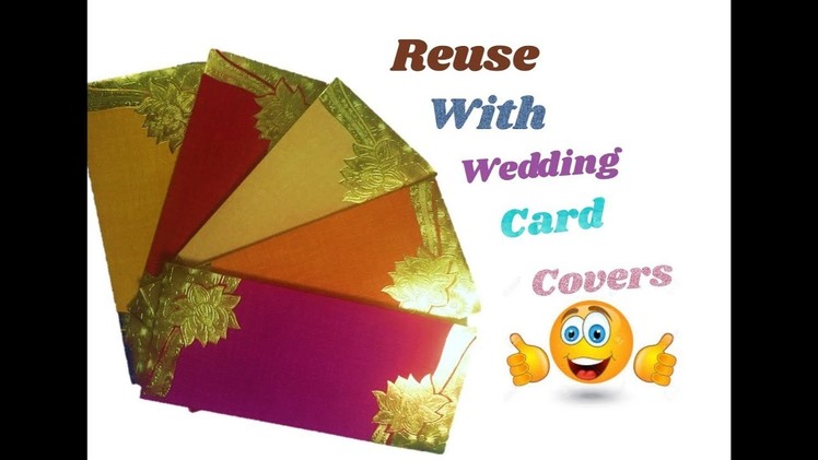 DIY Reuse craft idea with wedding card covers