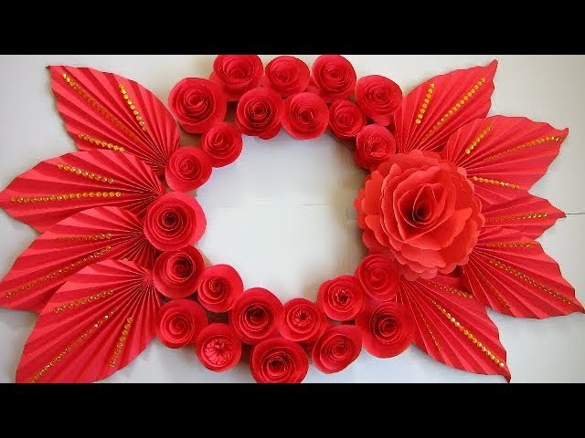 DIY. Simple Home Decor. Wall Decoration. Hanging Flower. Paper Craft Ideas #7