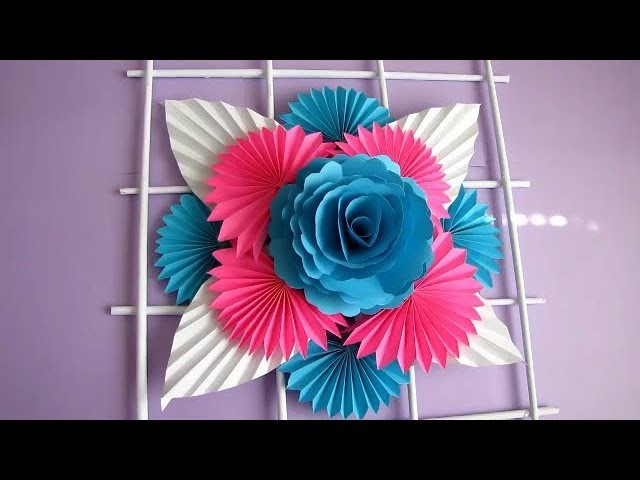 DIY. Simple Home Decor. Wall Decoration. Hanging Flower. Paper Craft Ideas #2