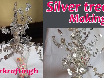 HOW TO DECORATE HOME IDEA SILVER TREE MAKING HAND CRAFT ITEMS