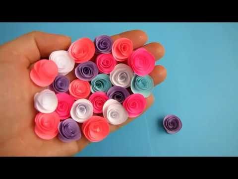 How To Make Small Paper Rose Flower - DIY Handmade Craft - Paper Craft