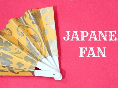 JAPANESE FAN CRAFT | PAPER FAN | ICE-CREAM STICK CRAFT | POPSICLE STICK CRAFT | FOLDING PAPER FAN