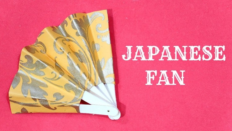 JAPANESE FAN CRAFT | PAPER FAN | ICE-CREAM STICK CRAFT | POPSICLE STICK CRAFT | FOLDING PAPER FAN