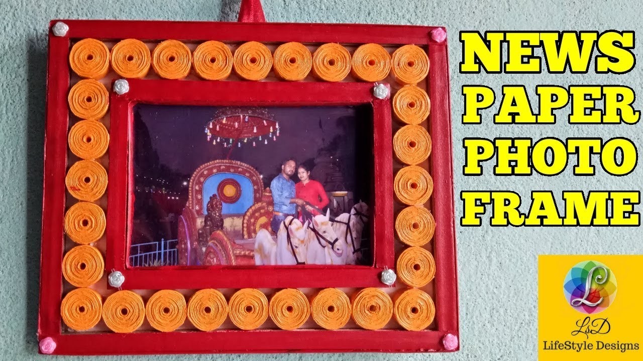 how to make photo frame best out of waste