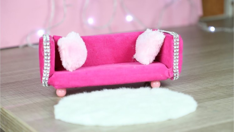 DIY Dollhouse Miniature Modern Sofa Tutorial - (doll craft)