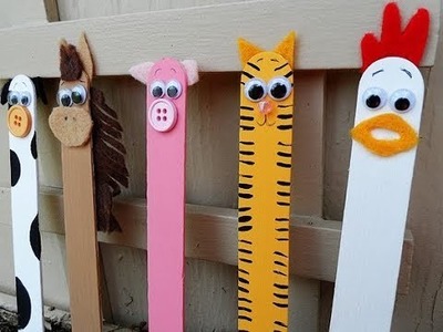 DIY idea for kids - Simple Craft Stick Farm Animals For Kid -5-minute crafts  kids