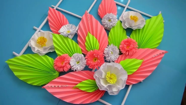 DIY. Simple Home Decor. Wall Decoration. Hanging Flower. Paper Craft Ideas #10