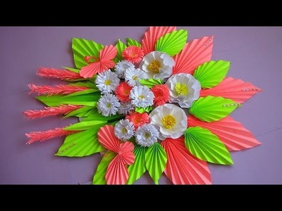 DIY. Simple Home Decor. Wall Decoration. Hanging Flower. Paper Craft Ideas #12