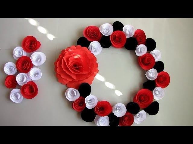 DIY. Simple Home Decor. Wall Decoration. Hanging Flower. Paper Craft Ideas #17