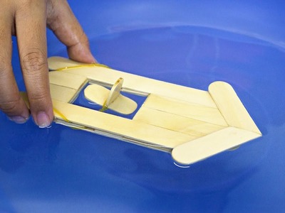 How to Make an Elastic Band Paddle Boat - Craft Ideas