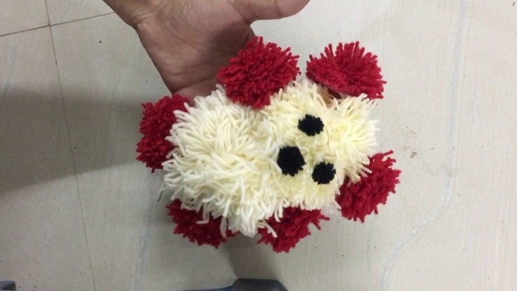 How to make Woolen Teddy Bear | valentine day special Gift |  Yarn craft | How to make yarn pom pom