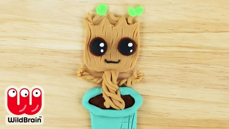 PLAY DOH | Cartoon Baby Groot Out Of Play Doh |  Crafty Kids | craft for kids