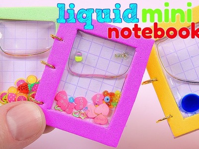 DIY Miniature LIQUID Notebook. DIY HAZ MINI LIBRETAS LÍQUIDAS