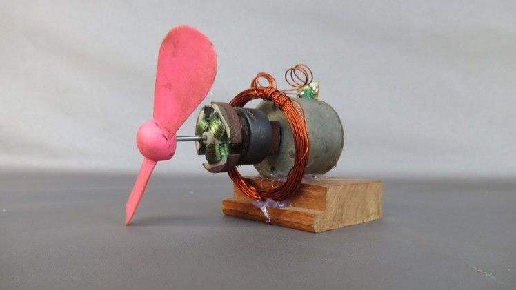 How to make free energy generator fan with DC motor - Easy DIY experiments at home