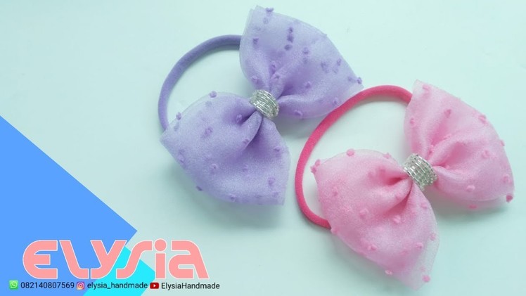 How To Make  : Ribbon Bow from Organza Fabric ???? DIY by Elysia Handmade