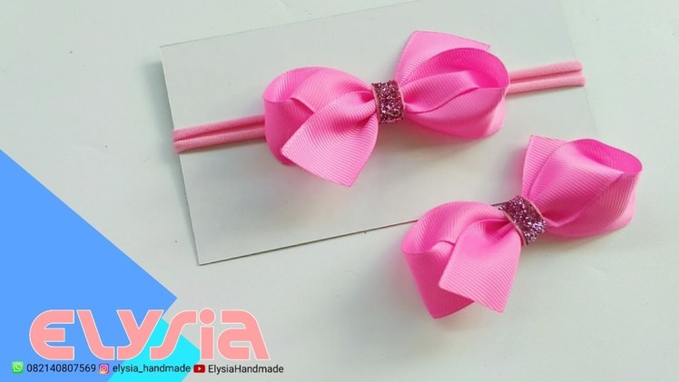 Laço Alexa Grosgrain Ribbon 2,5 cm ???? Ribbon Bow ???? DIY by Elysia Handmade