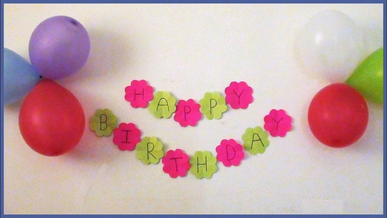 Birthday Party Decoration Ideas | DIY Paper Crafts for Beginners