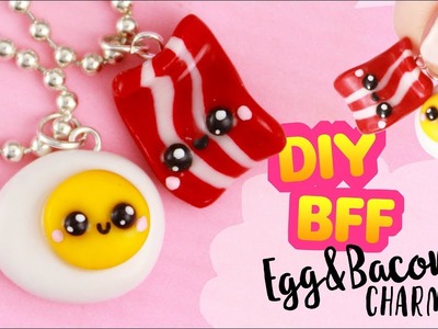 DIY Egg and Bacon BFF Charms! - CLAY DIY! | KAWAII FRIDAY