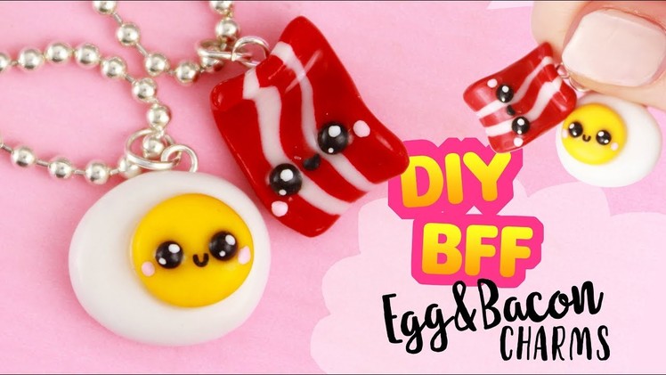 DIY Egg and Bacon BFF Charms! - CLAY DIY! | KAWAII FRIDAY