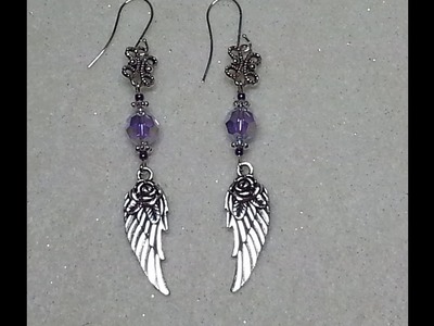 DIY~Make Simple and Beautiful Angel Wing Earrings!