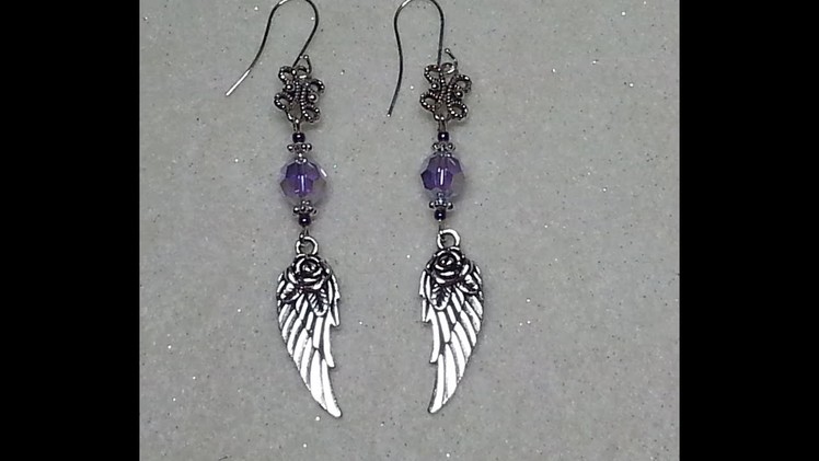 DIY~Make Simple and Beautiful Angel Wing Earrings!