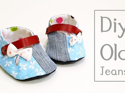 Diy Old Jeans | Lovely Baby Shoes Tutorial | 婴儿鞋制作分享 ❤❤