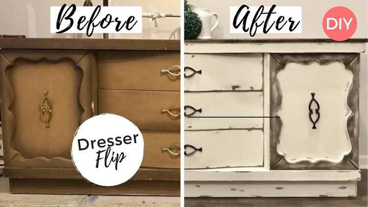 Dresser Flip DIY | Goodwill Furniture Flip | How To Flip a Dresser | Country Chic Style