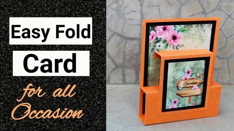 Easy Fold Card for all Occasions | Card for Scrapbook | Friendship Day Card |