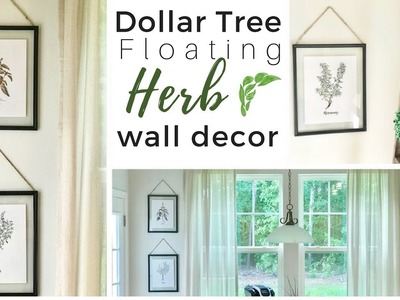 Herb Wall Decor ???? | Dollar Tree DIY | Floating Frames| Kitchen Decor DIY | Budget Friendly