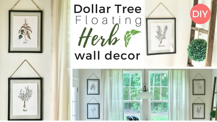 Herb Wall Decor ???? | Dollar Tree DIY | Floating Frames| Kitchen Decor DIY | Budget Friendly