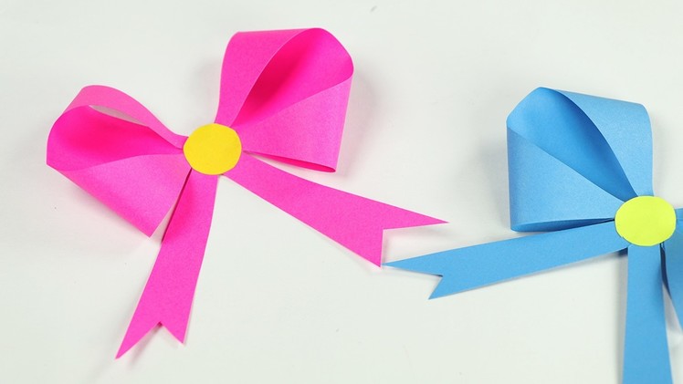 How to Make Origami Bow.Paper Ribbon - DIY Origami Tutorial