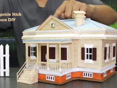 ???? How to Make Popsicle Stick House ???? DIY Country Style Cottage Building