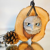 Owl Bird Necklace Animal Grey Jewellery Accessories Handmade Wildlife Nature Bird Of Prey