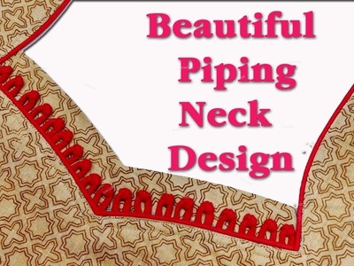 Piping neck design stitching DIY hindi
