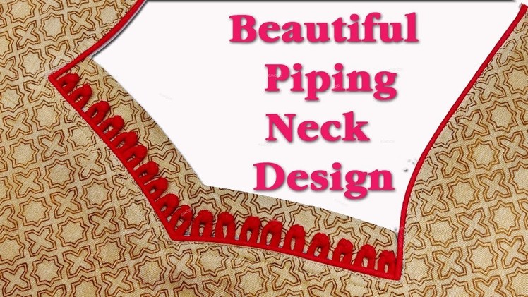 Piping neck design stitching DIY hindi