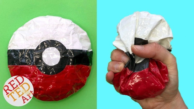 Pokeball Paper Squishy - DIY Pokemon Squishy - How to make a squishy no foam
