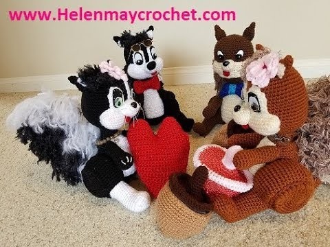 Crochet Squirrel, Skunk, and Cat Part 2 of 5 DIY Video Tutorial