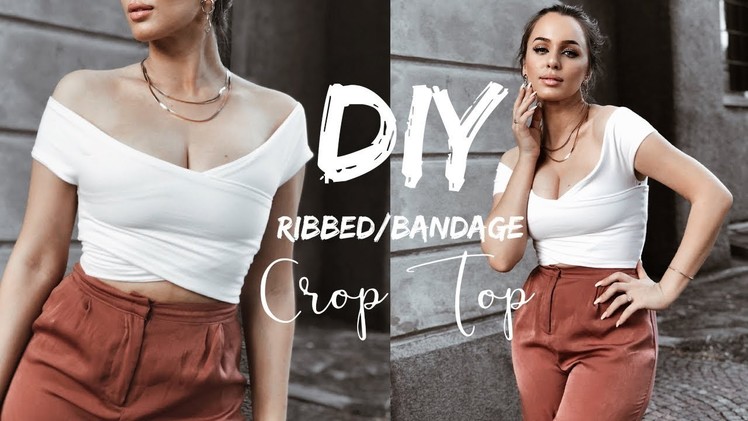 DIY Ribbed.Bandage Crop Top  ( NO! BASIC PATTERN USE ! )  | Tijana Arsenijevic