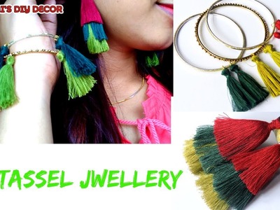 DIY Your Dress Matching Tassel Jewellery || Tassel Earrings || Tassel Bangles || DIY Tassel ||