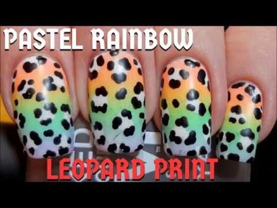 Easy Pastel Rainbow Leopard Print DIY Nail Art Tutorial