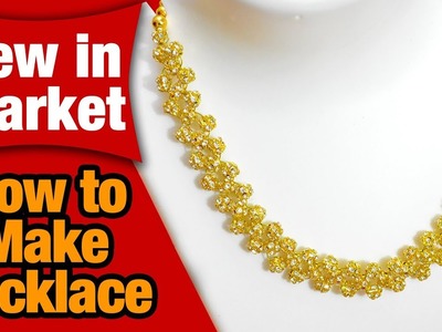 How to make party wear necklace at home | Jewelry making | DIY | chokers | Bridal Jewelry