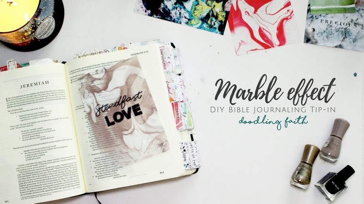 Marble effect DIY Bible Journaling Tutorial | Doodling Faith