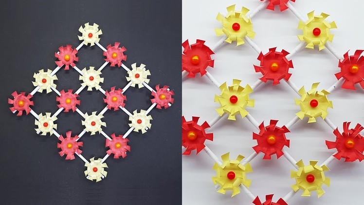 Paper Flower Wall Hanging (Wall Decoration Ideas) - DIY Room Decor