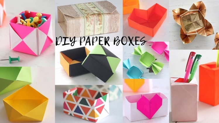 18 Easy DIY Paper Boxes | Paper Craft Ideas | Compilation