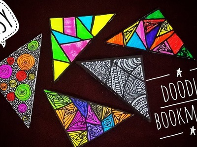 5 Quick Doodle Bookmarks DIY | Corner Bookmarks Ideas | Easy bookmarks using paper