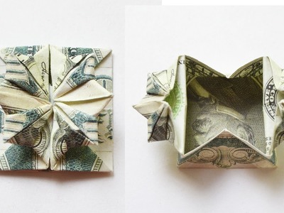 Amazing Money BOX for gift Origami Dollar Tutorial DIY Folded No glue and tape